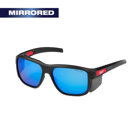Full Frame Safety Glasses with Removable Side Shields – Blue Mirrored Anti-Scratch Lenses - AAA Industrial Supply