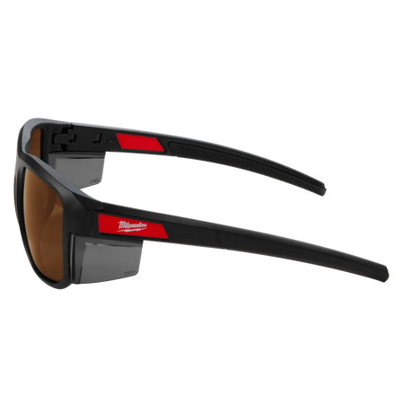 Full Frame Safety Glasses with Removable Side Shields – Brown Anti-Scratch Lenses - AAA Industrial Supply
