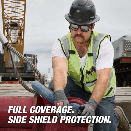Full Frame Safety Glasses with Removable Side Shields – Mirrored Anti-Scratch Lenses - AAA Industrial Supply