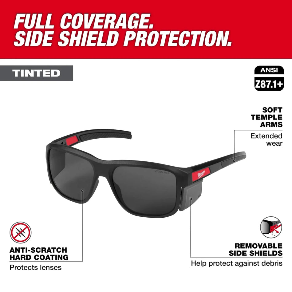 Full Frame Safety Glasses with Removable Side Shields – Tinted Anti-Scratch Lenses - AAA Industrial Supply