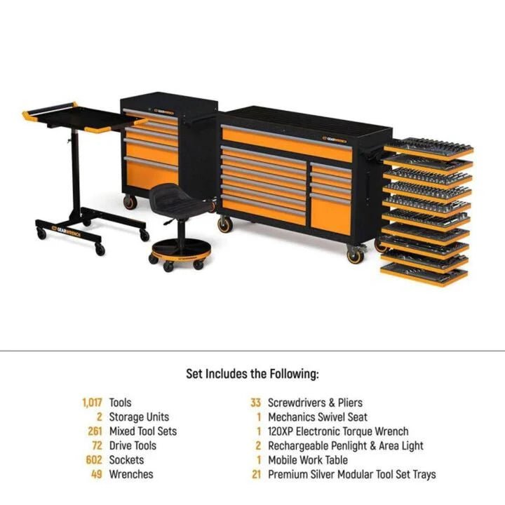 GEARWRENCH 1024 Piece MEGAMOD Master Mechanics Tool Set in Premium Modular Foam Trays with Tool Storage - AAA Industrial Supply