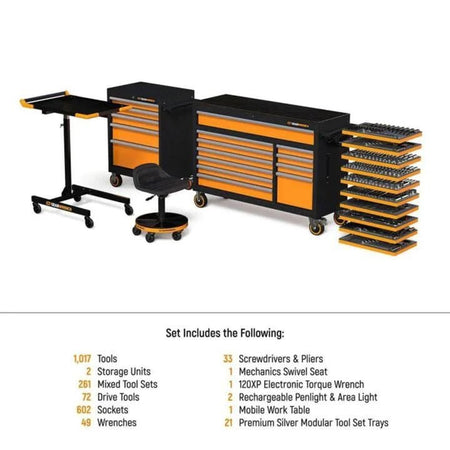 GEARWRENCH 1024 Piece MEGAMOD Master Mechanics Tool Set in Premium Modular Foam Trays with Tool Storage - AAA Industrial Supply
