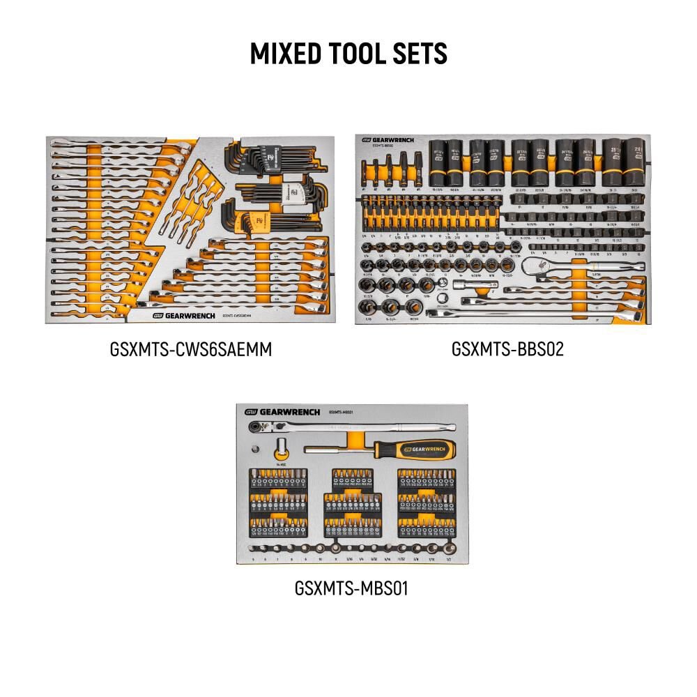 GEARWRENCH 1024 Piece MEGAMOD Master Mechanics Tool Set in Premium Modular Foam Trays with Tool Storage - AAA Industrial Supply