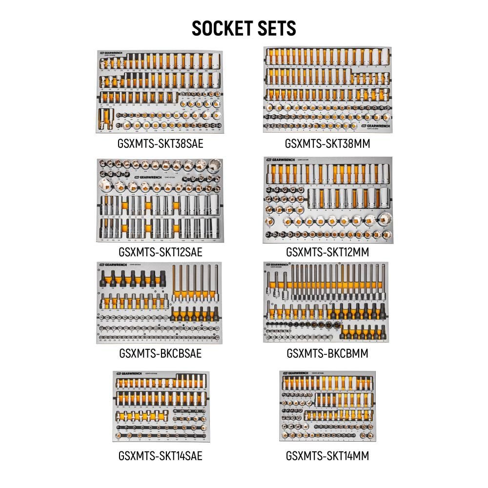 GEARWRENCH 1268 Piece MEGAMOD Master Mechanics Tool Set in Premium Modular Foam Trays with Tool Storage - AAA Industrial Supply