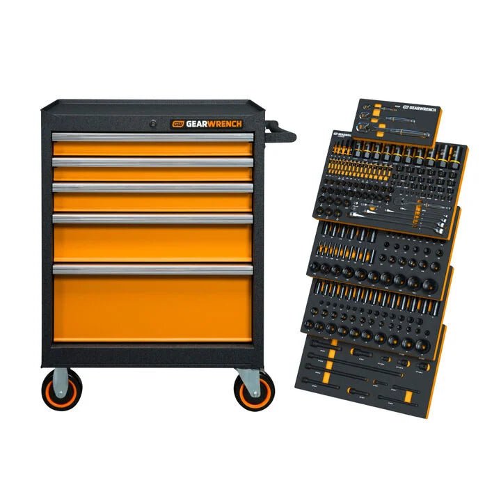 GEARWRENCH 247 Piece MEGAMOD Mechanics Tool Set in Modular Foam Trays With Storage Unit - AAA Industrial Supply