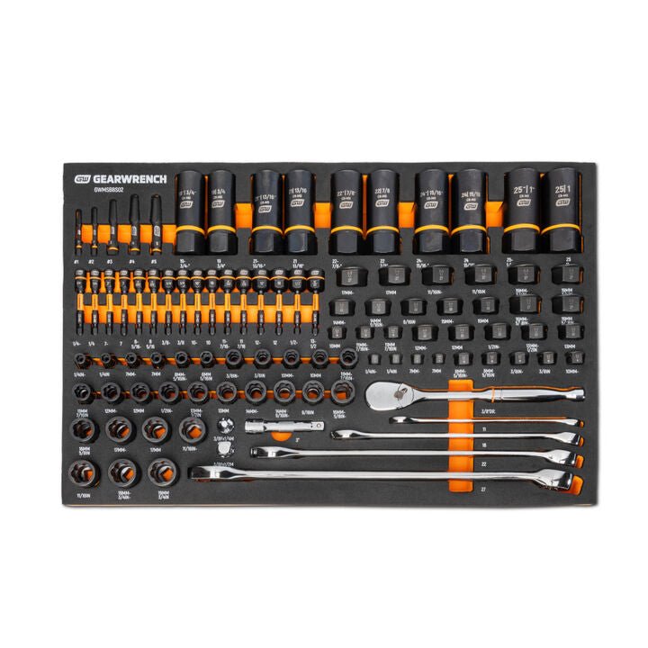 GEARWRENCH 247 Piece MEGAMOD Mechanics Tool Set in Modular Foam Trays With Storage Unit - AAA Industrial Supply