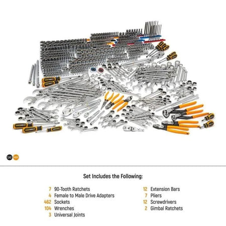 GEARWRENCH 614 Piece MEGAMOD Master Mechanics Hand Tool Set with Modular Foam Trays and Mobile Work Station - AAA Industrial Supply