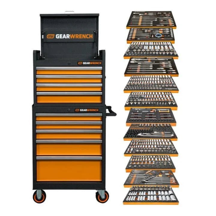 GEARWRENCH 791 Piece MEGAMOD Master Mechanics Tool Set in Premium Modular Foam Trays with Tool Storage - AAA Industrial Supply