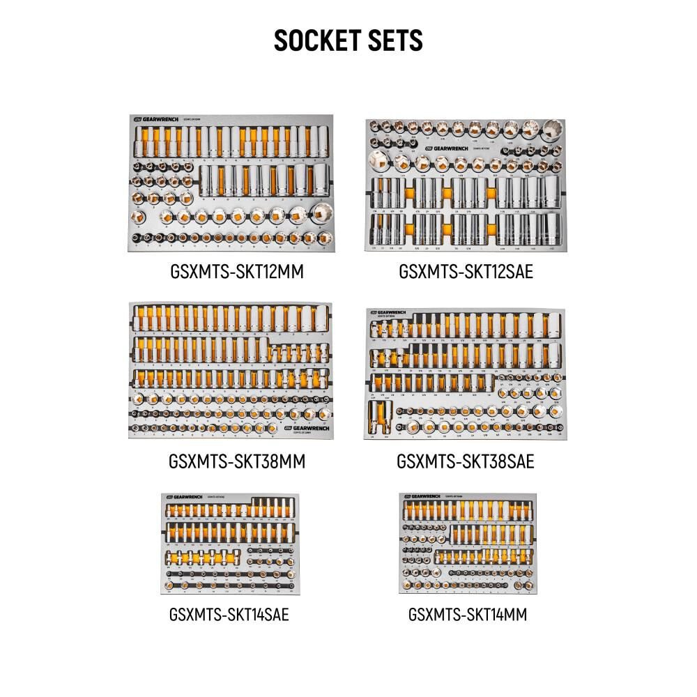 GEARWRENCH 873 Piece MEGAMOD Mechanics Tool Set in Premium Modular Foam Trays with Tool Storage - AAA Industrial Supply