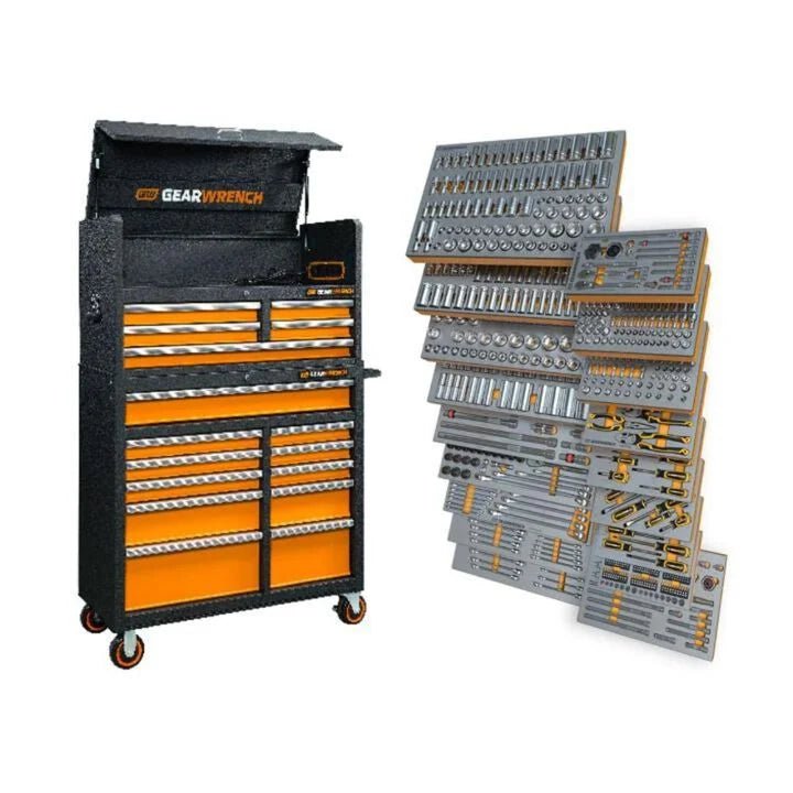 GEARWRENCH 873 Piece MEGAMOD Mechanics Tool Set in Premium Modular Foam Trays with Tool Storage - AAA Industrial Supply