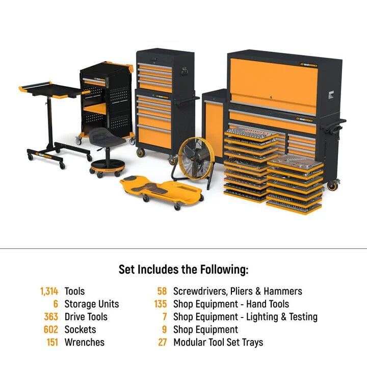 GEARWRENCH MEGAMOD Mechanics Tool Set 1331 Pieces - AAA Industrial Supply