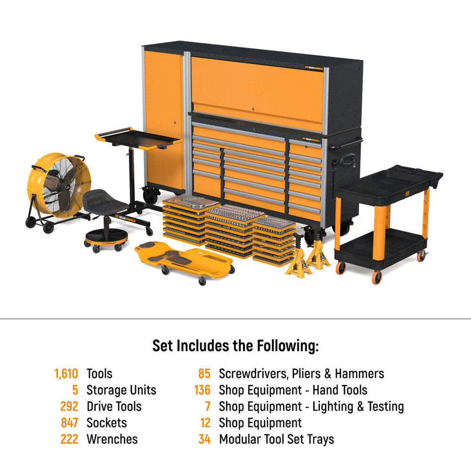 GEARWRENCH MEGAMOD Mechanics Tool Set 1629 Pieces