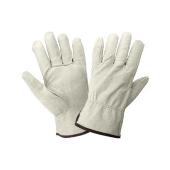 Global Glove 3200P Tan Large Grain Pigskin Leather Driver's Gloves - Keystone Thumb - 3200P - L - AAA Industrial Supply