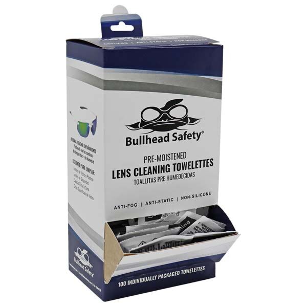 Global Glove BHLC21 Bullhead Lens Cleaner with Anti Fog, Anti Static. Non - Silicone. 100 Per Box - AAA Industrial Supply