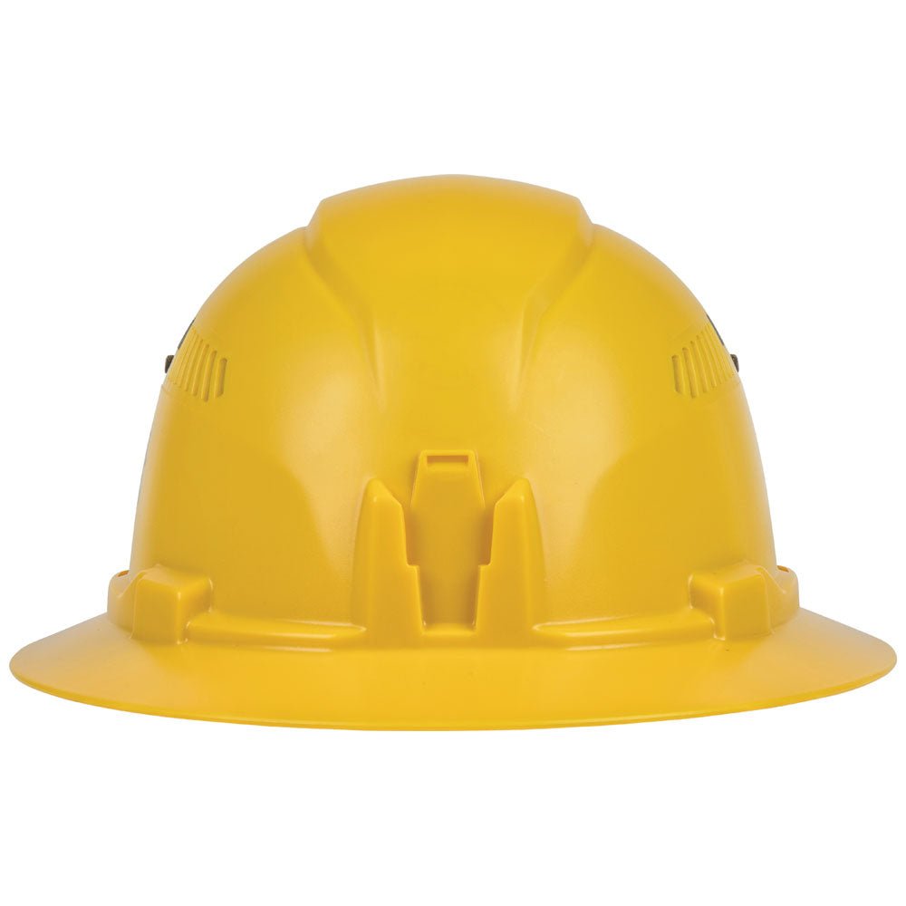 Hard Hat, Vented, Full Brim Style, Yellow - AAA Industrial Supply