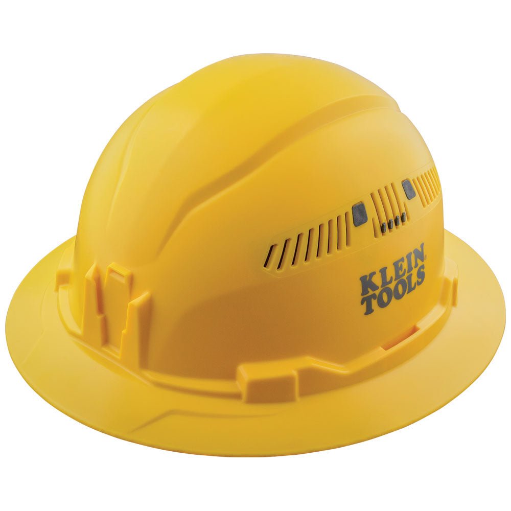 Hard Hat, Vented, Full Brim Style, Yellow - AAA Industrial Supply