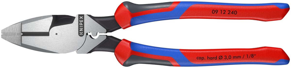 High Lev Lineman's Pliers New England Tape Puller Crimper, 9.5", Comfort Grip - AAA Industrial Supply