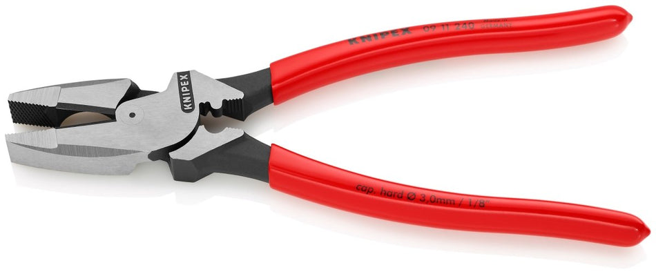 High Leverage Lineman's Pliers New England Tape Puller Crimper, 9.5", Plastic - AAA Industrial Supply