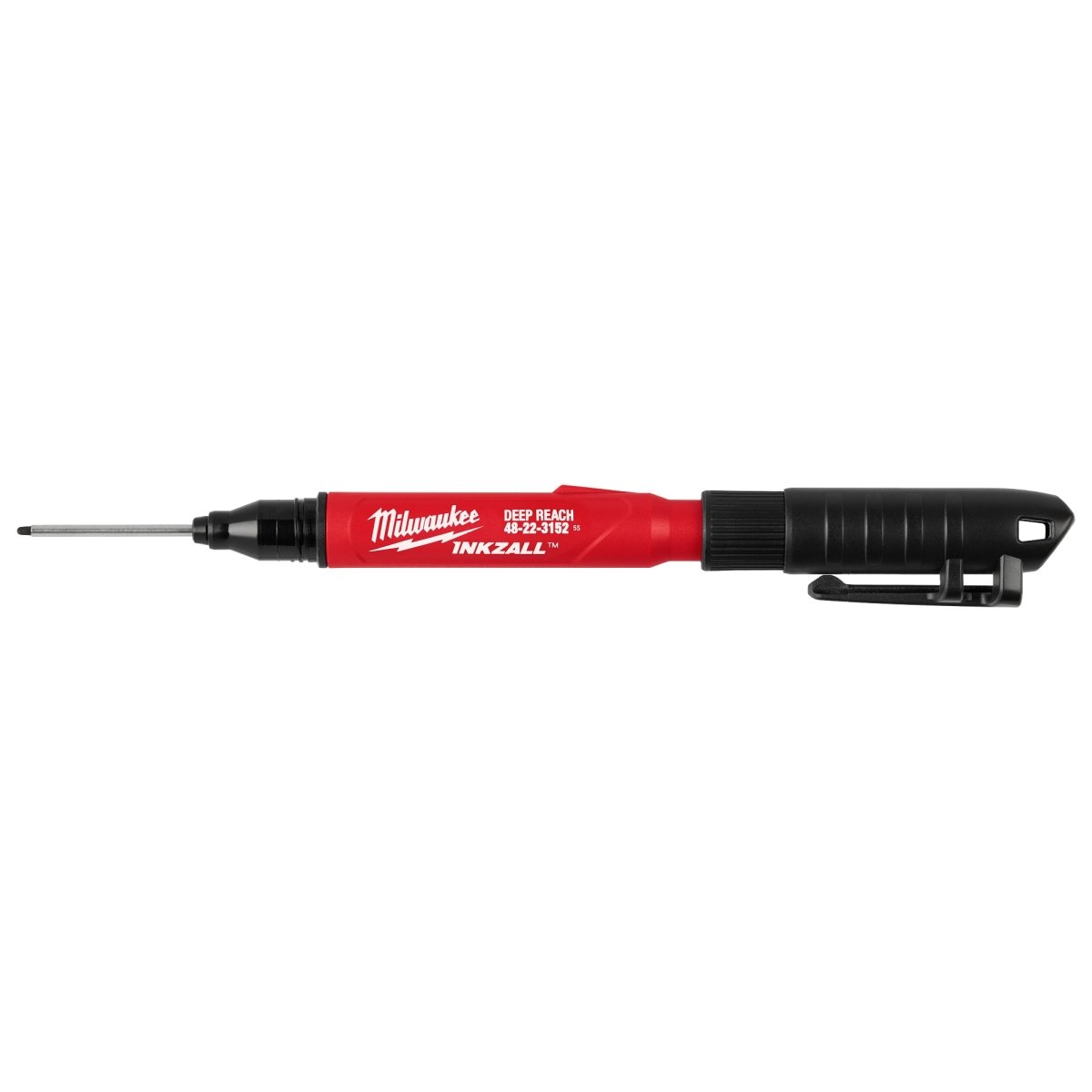 INKZALL™ 2IN1 Deep Reach Ultra Fine Point Black Jobsite Marker - AAA Industrial Supply