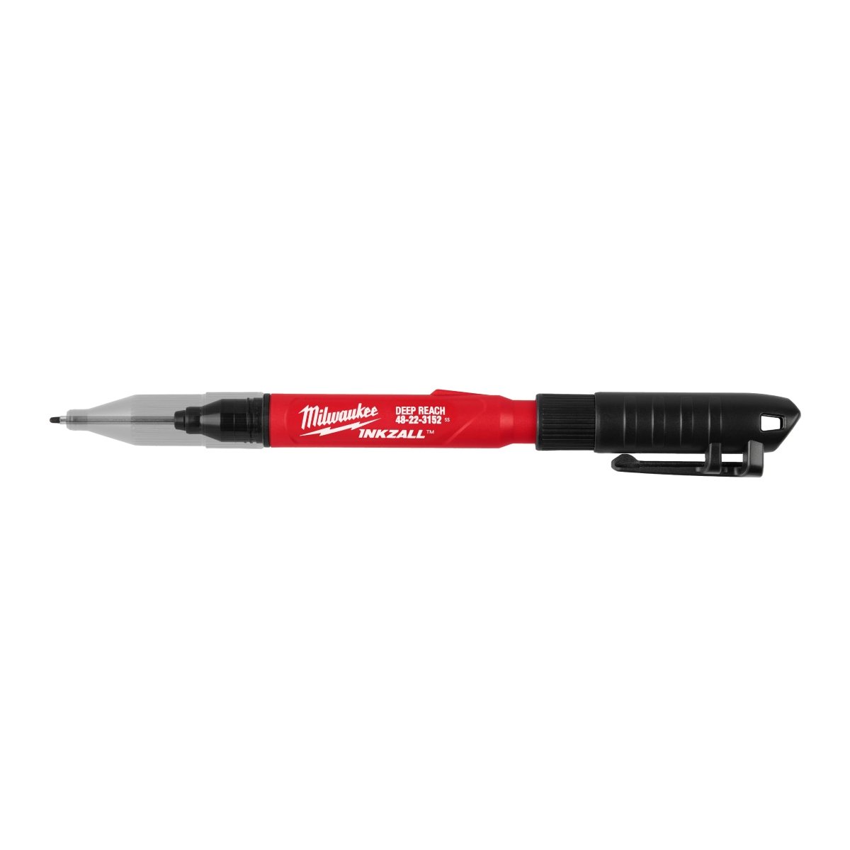 INKZALL™ 2IN1 Deep Reach Ultra Fine Point Black Jobsite Marker - AAA Industrial Supply