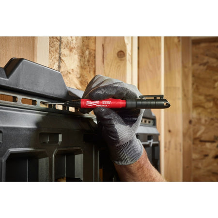 INKZALL™ 2IN1 Deep Reach Ultra Fine Point Black Jobsite Marker - AAA Industrial Supply