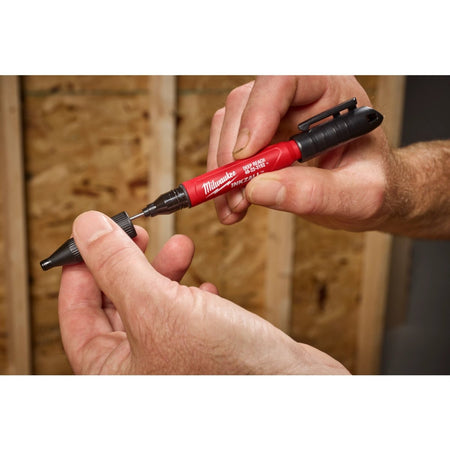 INKZALL™ 2IN1 Deep Reach Ultra Fine Point Black Jobsite Marker - AAA Industrial Supply