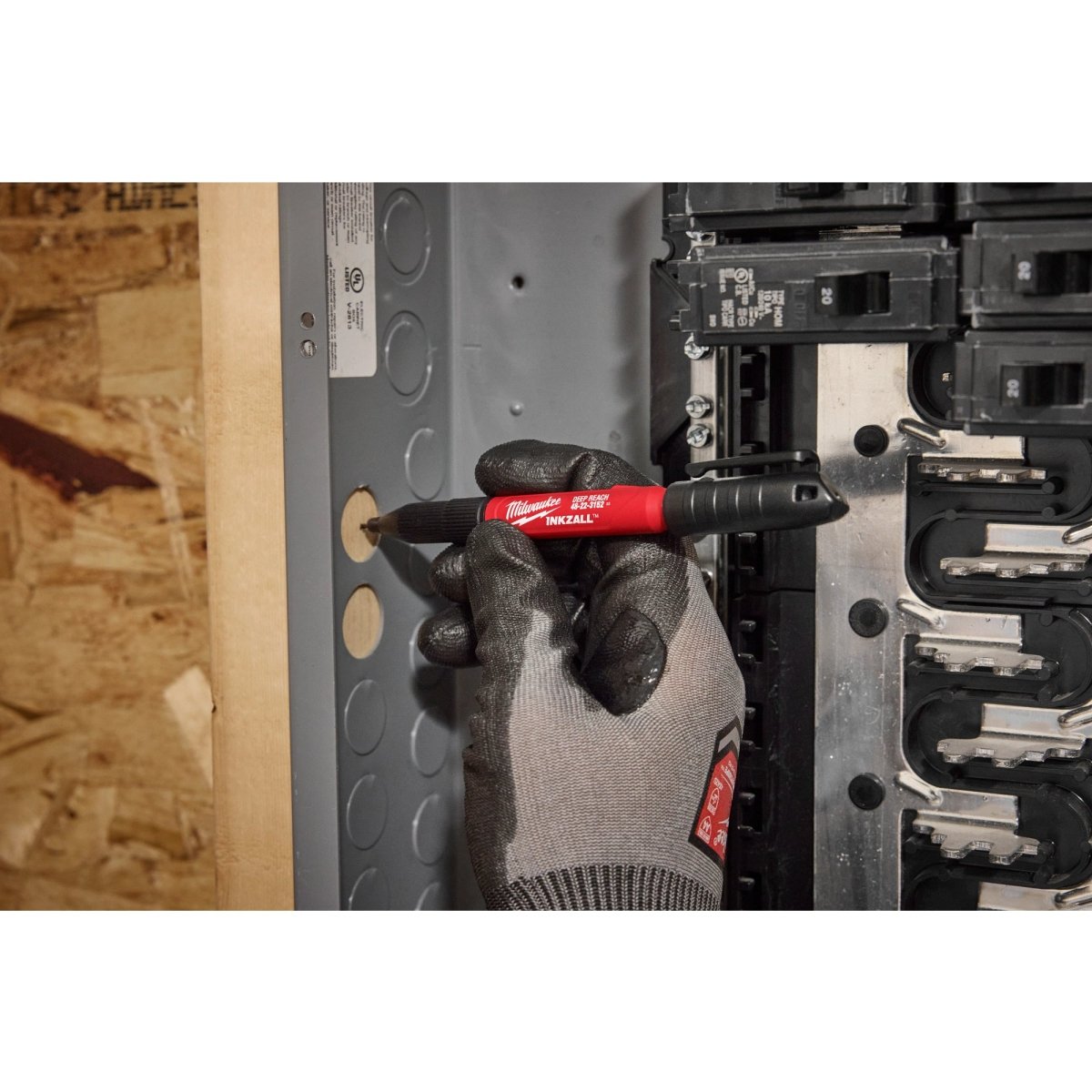 INKZALL™ 2IN1 Deep Reach Ultra Fine Point Black Jobsite Marker - AAA Industrial Supply