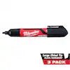 INKZALL™ 3PC Large Chisel Tip Black Marker - AAA Industrial Supply