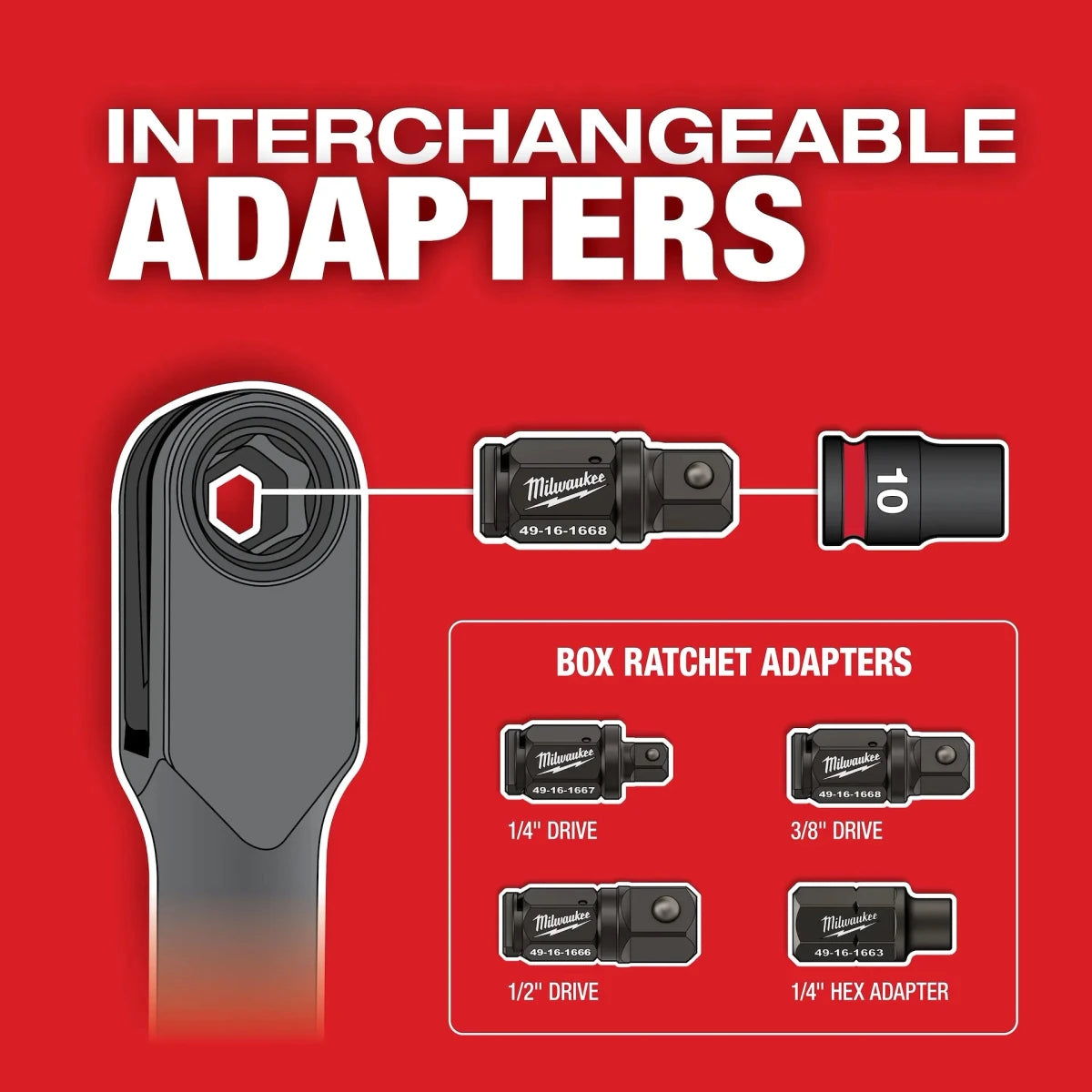 INSIDER™ Box Ratchet 1/4" Hex Adapter - AAA Industrial Supply