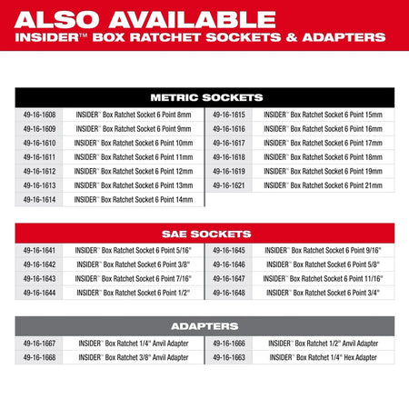 INSIDER™ Box Ratchet 1/4" Hex Adapter - AAA Industrial Supply