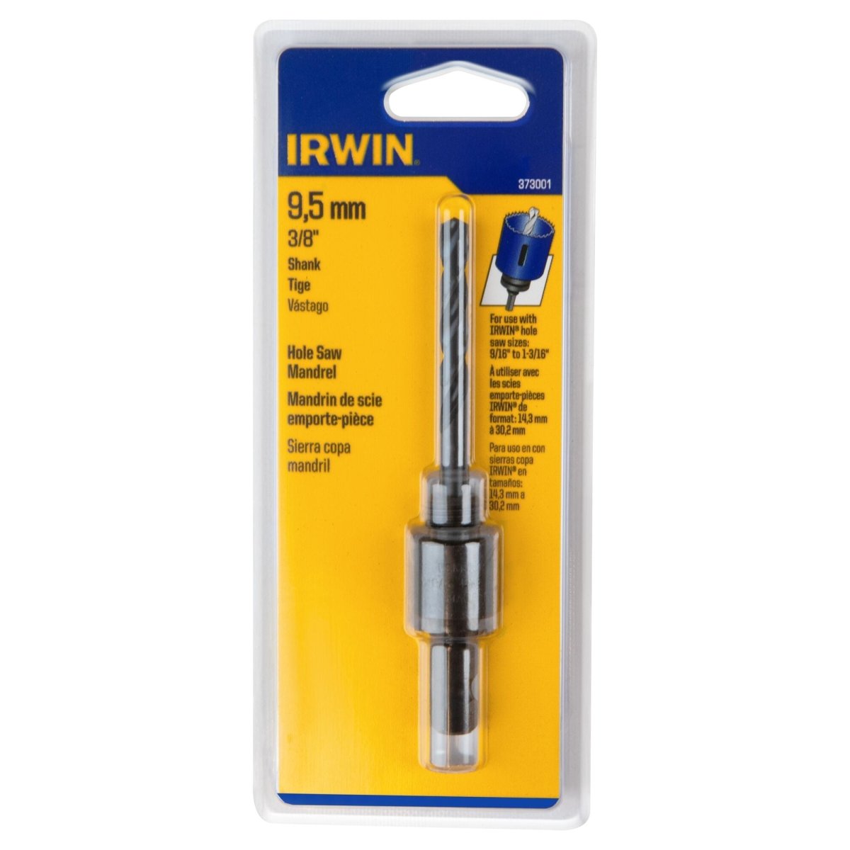 Irwin 3/8In Hex Arbor Fits Hole Saws 9/16In - 373001 - AAA Industrial Supply