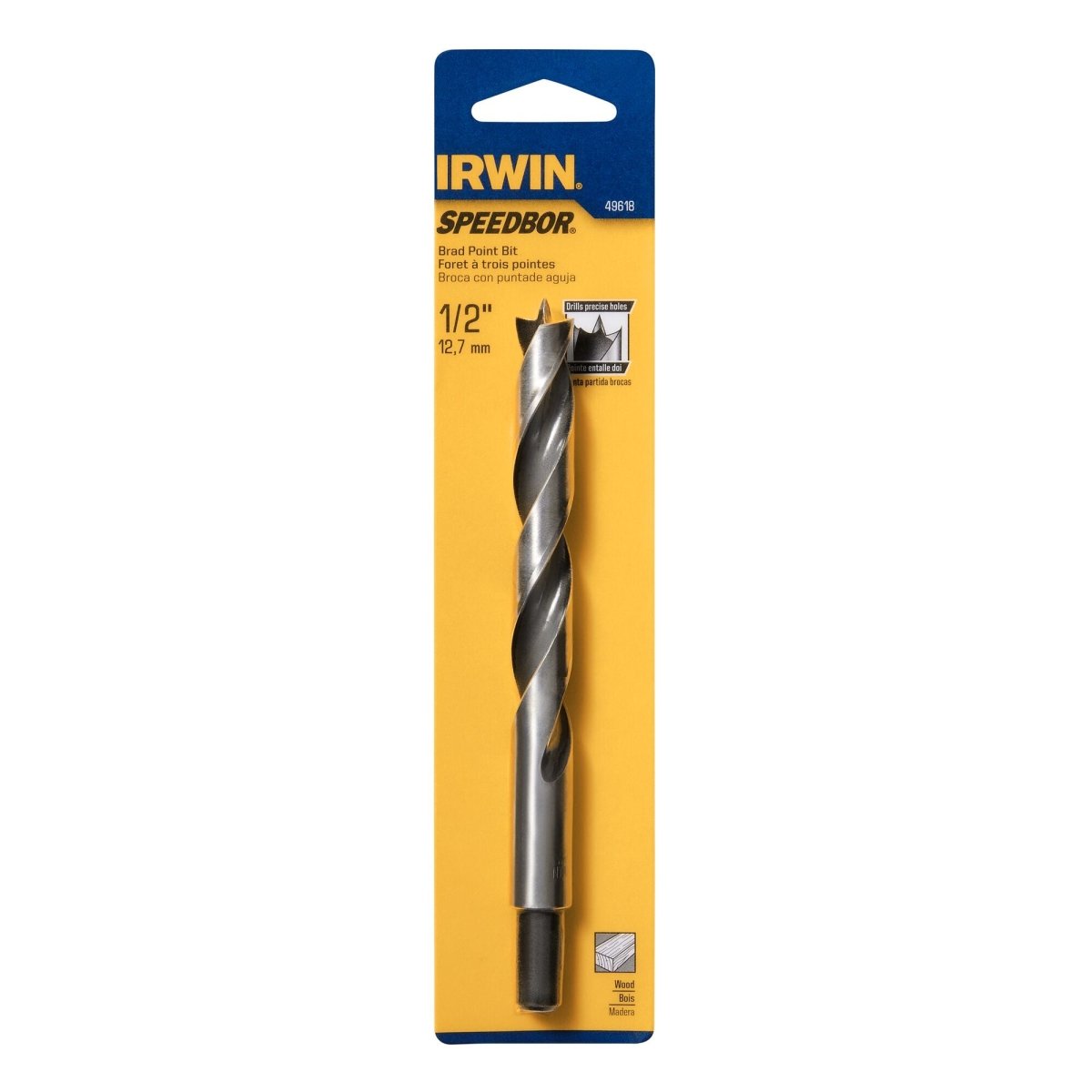 Irwin Brad Point Drill Bit, 1/2" - AAA Industrial Supply