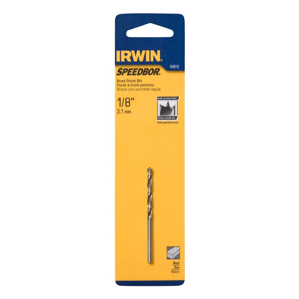 Irwin Brad Point Drill Bit, 1/8" - AAA Industrial Supply