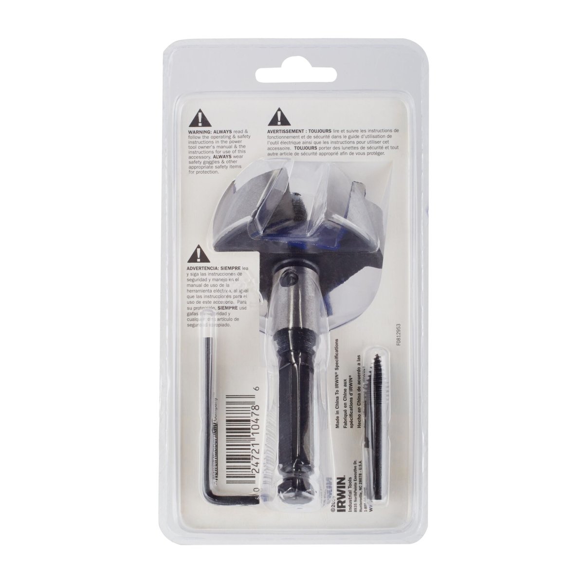 Irwin Drill Bit, 3 - Cutter, Self Feed, 2 - 9/16 - Inch - AAA Industrial Supply