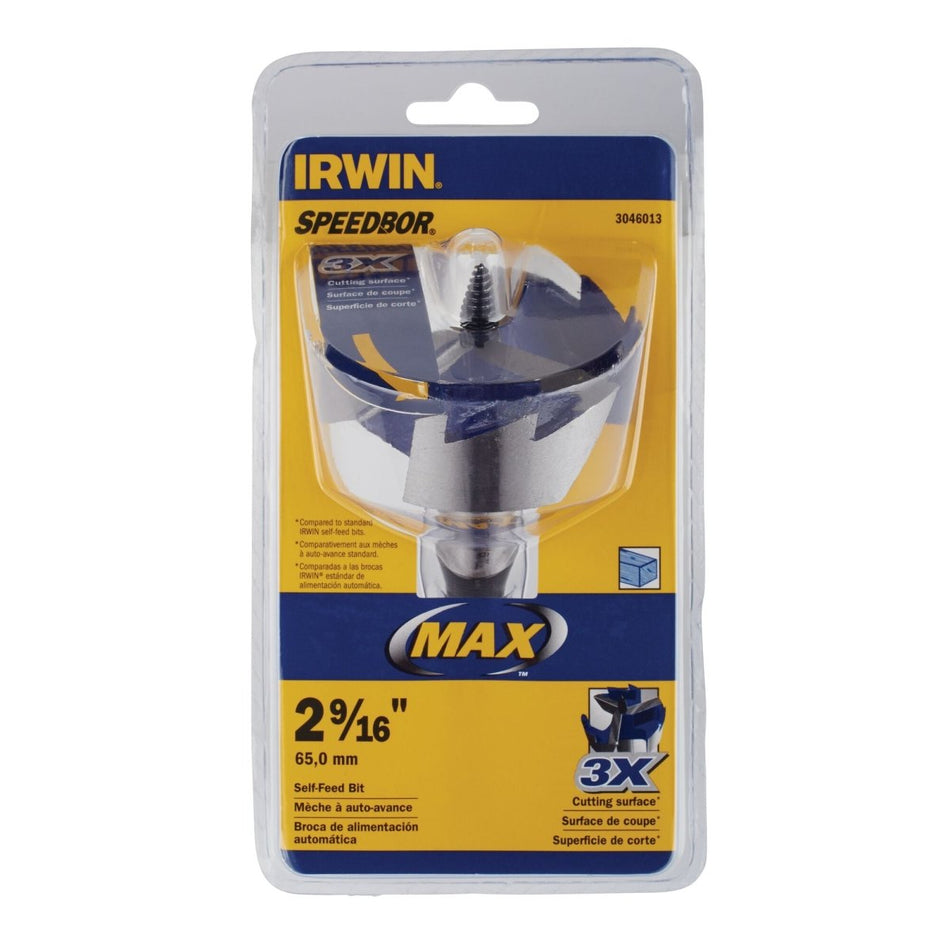 Irwin Drill Bit, 3 - Cutter, Self Feed, 2 - 9/16 - Inch - AAA Industrial Supply