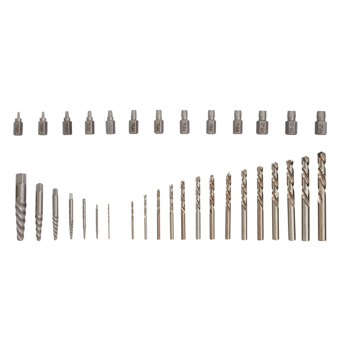 Irwin Hanson Screw Extractor And Drill Bit Set, 35 - Piece - AAA Industrial Supply