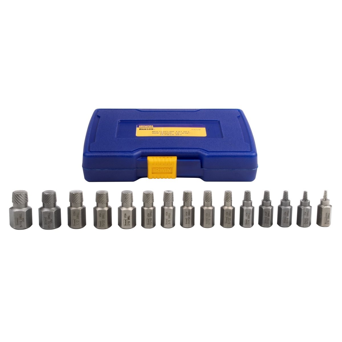 Irwin Hex Head Multi - Spline Screw Extractor Set (15 Pc.) - AAA Industrial Supply
