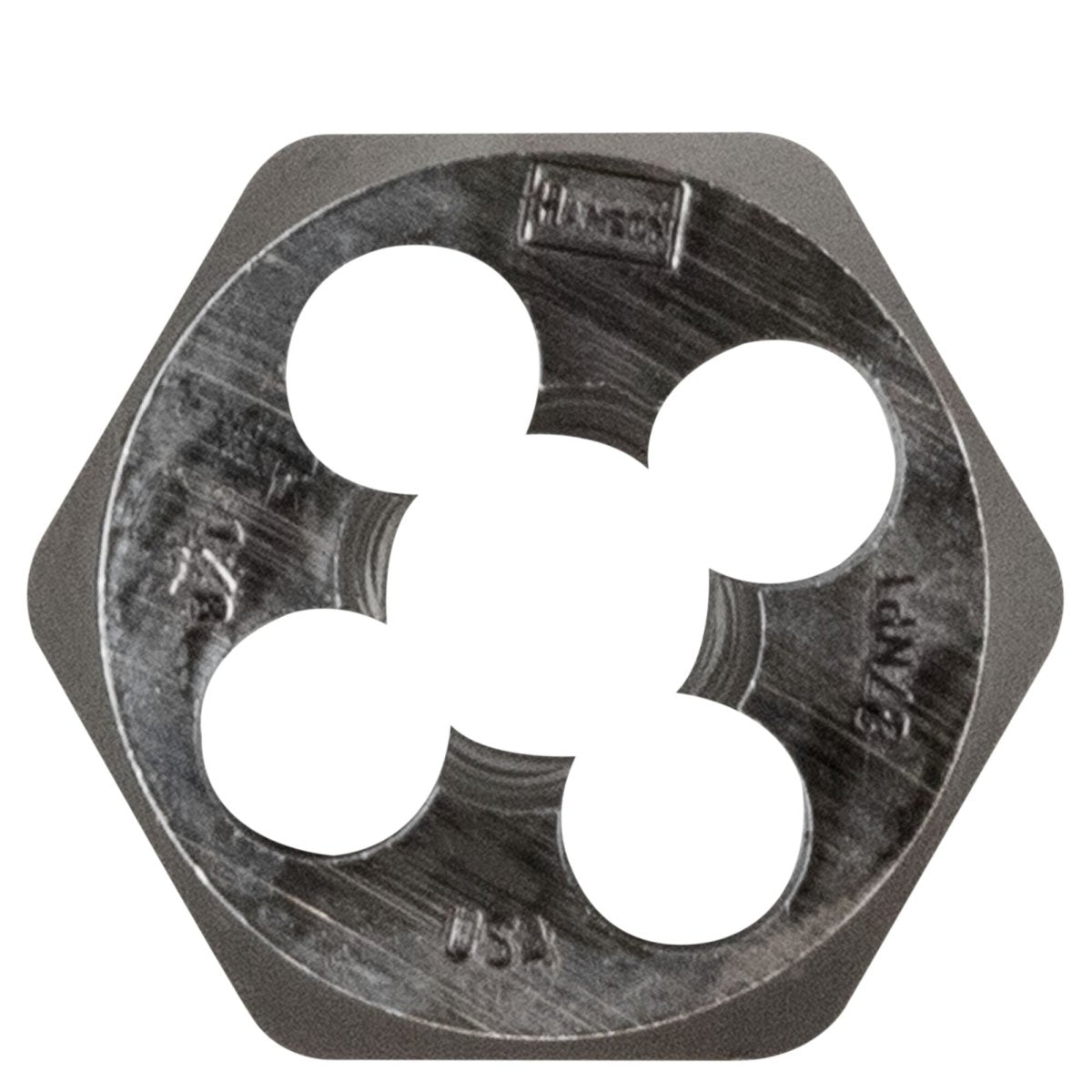 Irwin High Carbon Steel Hexagon Taper Pipe Dies - Die 1/8 - 27 1 Npt Hex Hanson [Set Of 10] (6702), - AAA Industrial Supply
