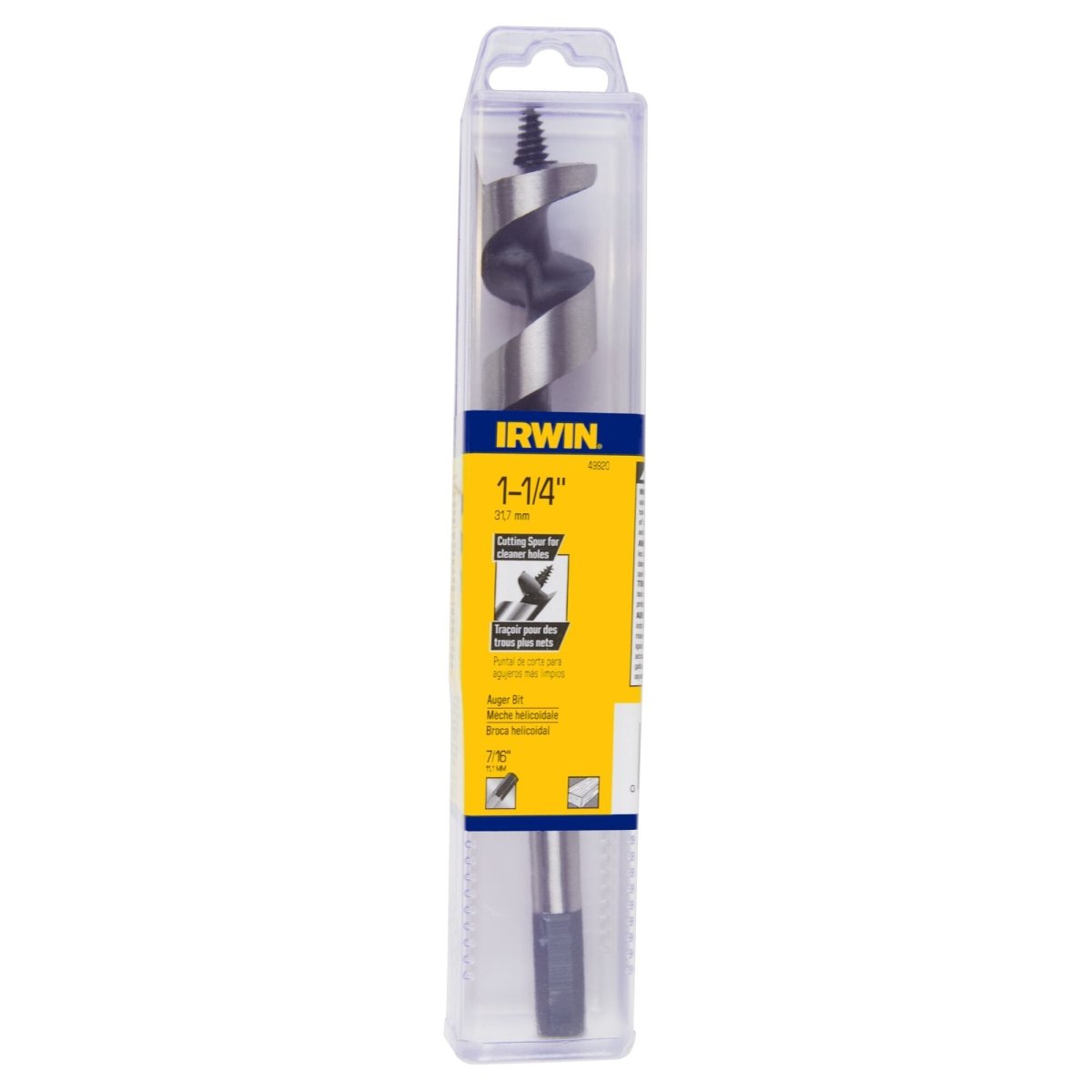 Irwin I - 100 1 - 1/4 - Inch Auger Bit, Silver - AAA Industrial Supply