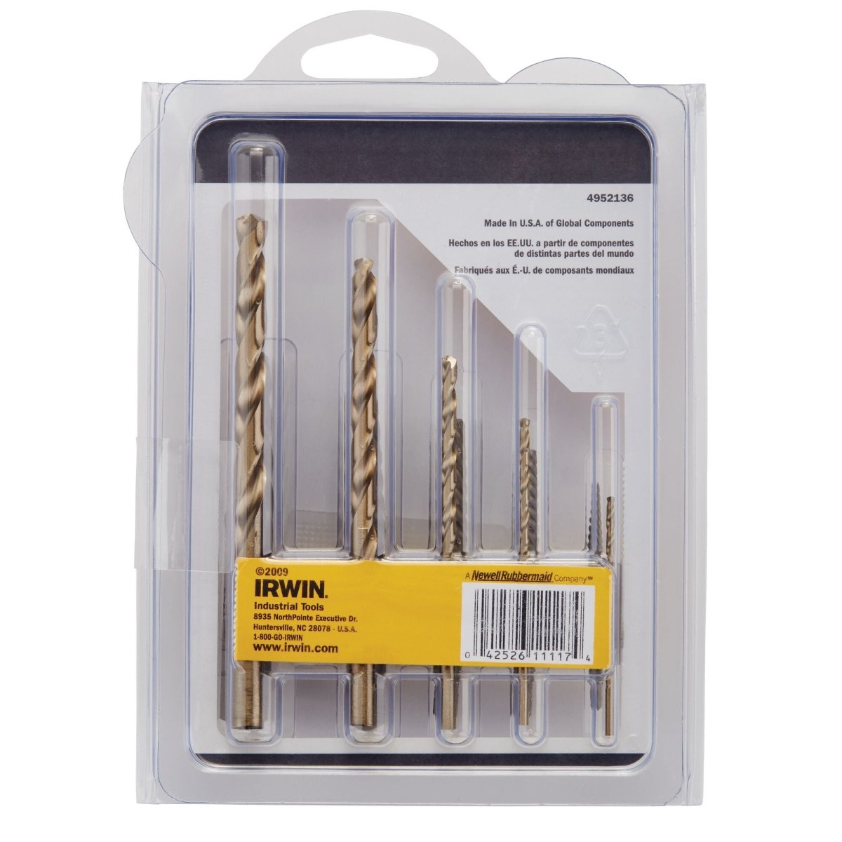 Irwin Industrial Tools Pouched Spiral Flute Screw Extractors With Cobalt Alloy Steel Drill Bits Set, 10 - Piece - AAA Industrial Supply