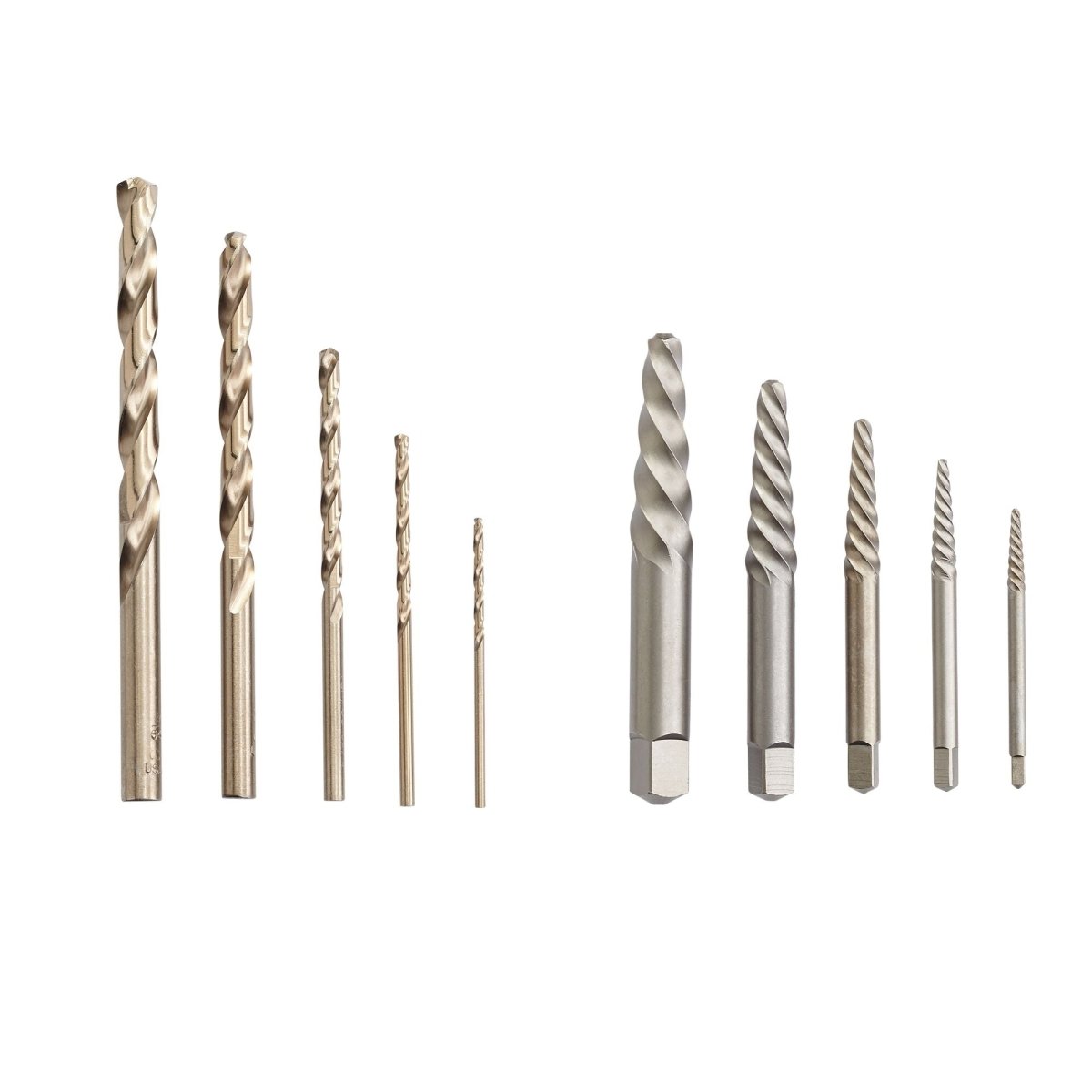 Irwin Industrial Tools Pouched Spiral Flute Screw Extractors With Cobalt Alloy Steel Drill Bits Set, 10 - Piece - AAA Industrial Supply