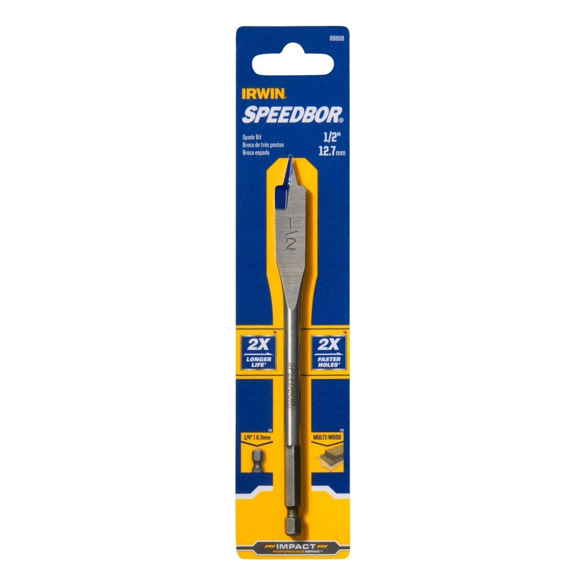 Irwin Speedbor Spade Wood Drill Bit 1/2" X 6" - AAA Industrial Supply