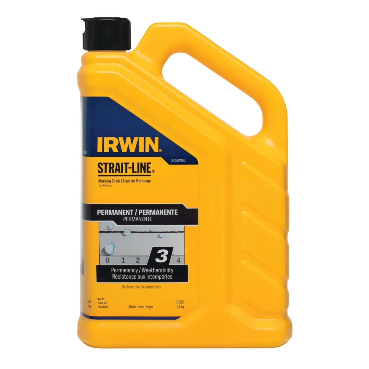 Irwin Strait - Line Permanent Marking Chalk, 5 - Pound, Black (2032160) - AAA Industrial Supply
