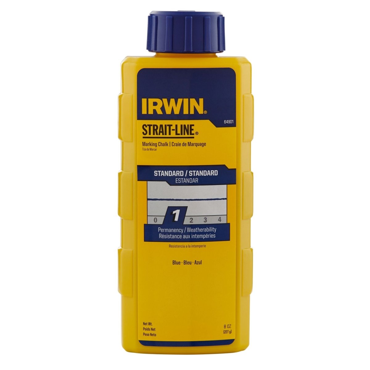 Irwin Strait - Line Standard Marking Chalk, 8 - Ounce, Blue (64901) - AAA Industrial Supply