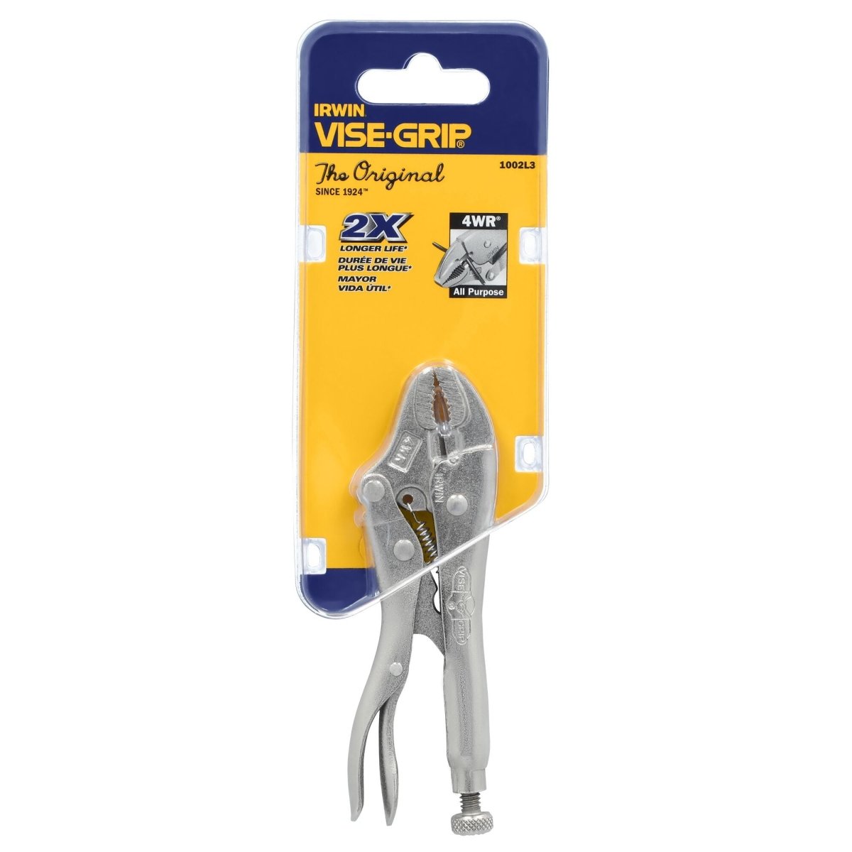 Irwin Vise - Grip Curved Jaw Locking Pliers With Wire Cutter, 4 - Inch (10) - AAA Industrial Supply