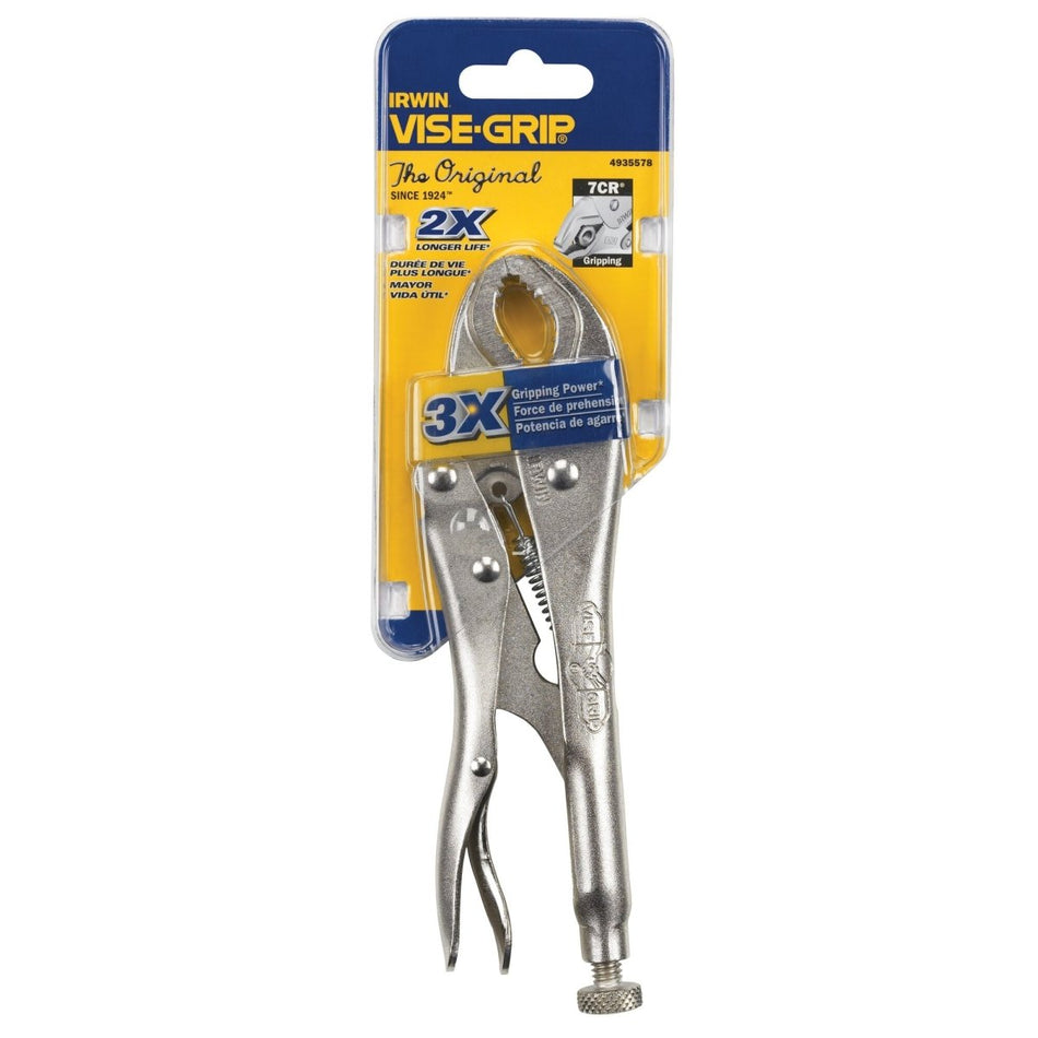Irwin Vise - Grip Locking Pliers, Original, Curved Jaw, 7 - Inch - AAA Industrial Supply