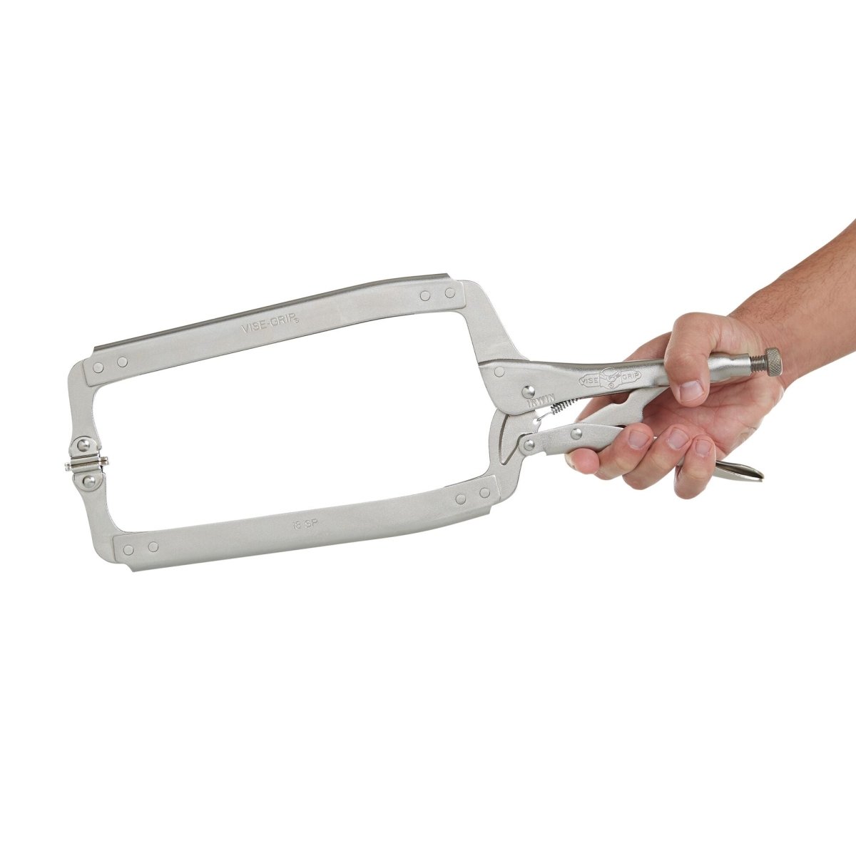 Irwin Vise - Grip Original C Clamp, Locking, Swivel Pad Tip, 18 - Inch - AAA Industrial Supply