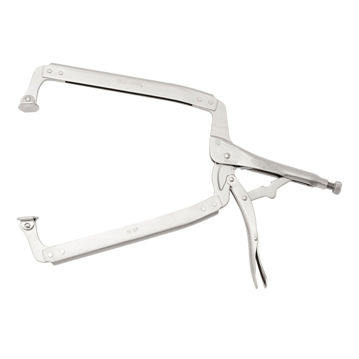 Irwin Vise - Grip Original C Clamp, Locking, Swivel Pad Tip, 18 - Inch - AAA Industrial Supply