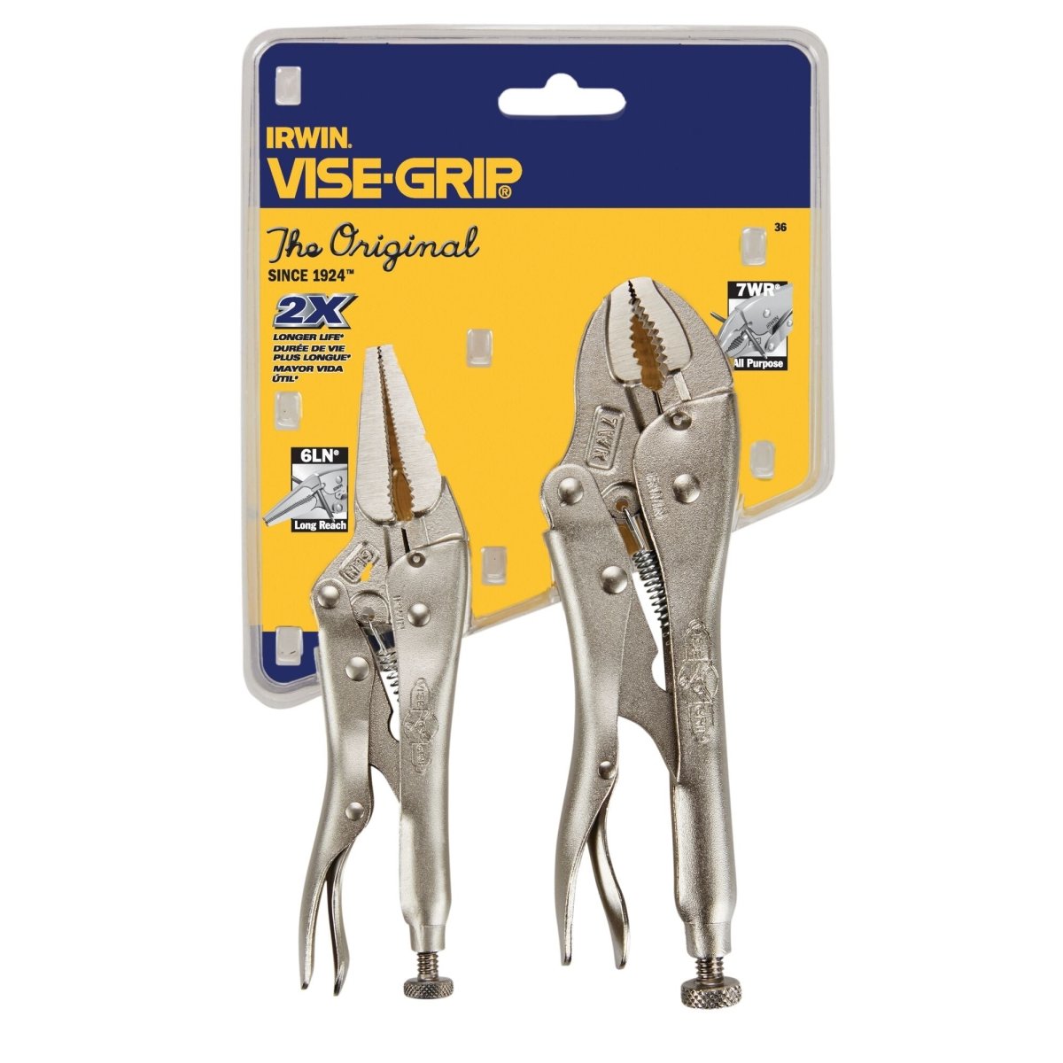 Irwin Vise - Grip Original Locking Pliers Set With Wire Cutter, 2 - Piece - AAA Industrial Supply