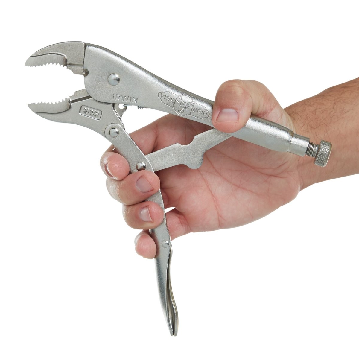 Irwin Vise - Grip Original Locking Pliers With Wire Cutter, Curved Jaw, 10 - Inch - AAA Industrial Supply